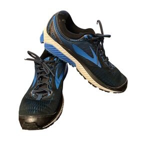 Brooks Ghost 10‎ Running Shoes Cushioning Athletic Sneakers Black Blue Mens